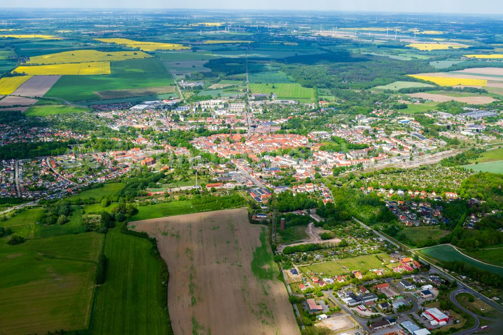 Aerial photograph Pritzwalk - City view in Pritzwalk in the state Brandenburg, Germany