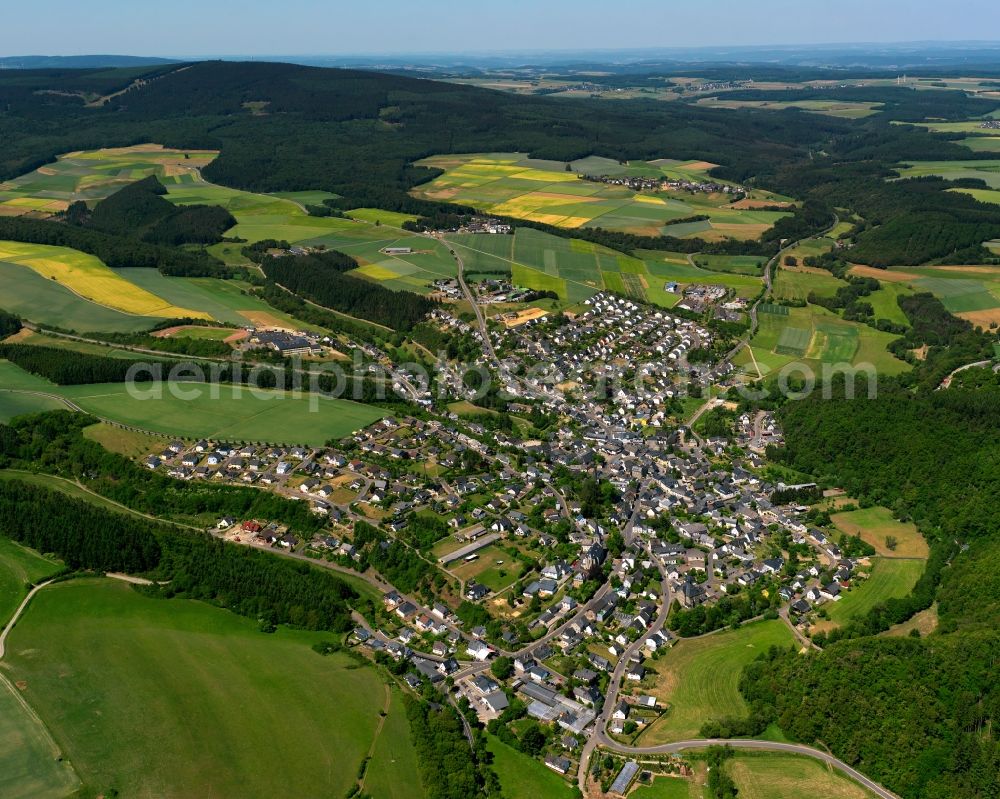 Rhaunen from above - City view from Rhaunen in the state Rhineland-Palatinate