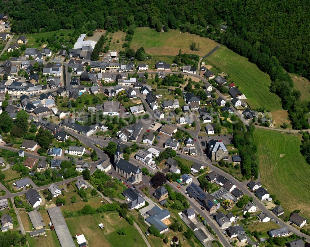 Rhaunen from the bird's eye view: City view from Rhaunen in the state Rhineland-Palatinate