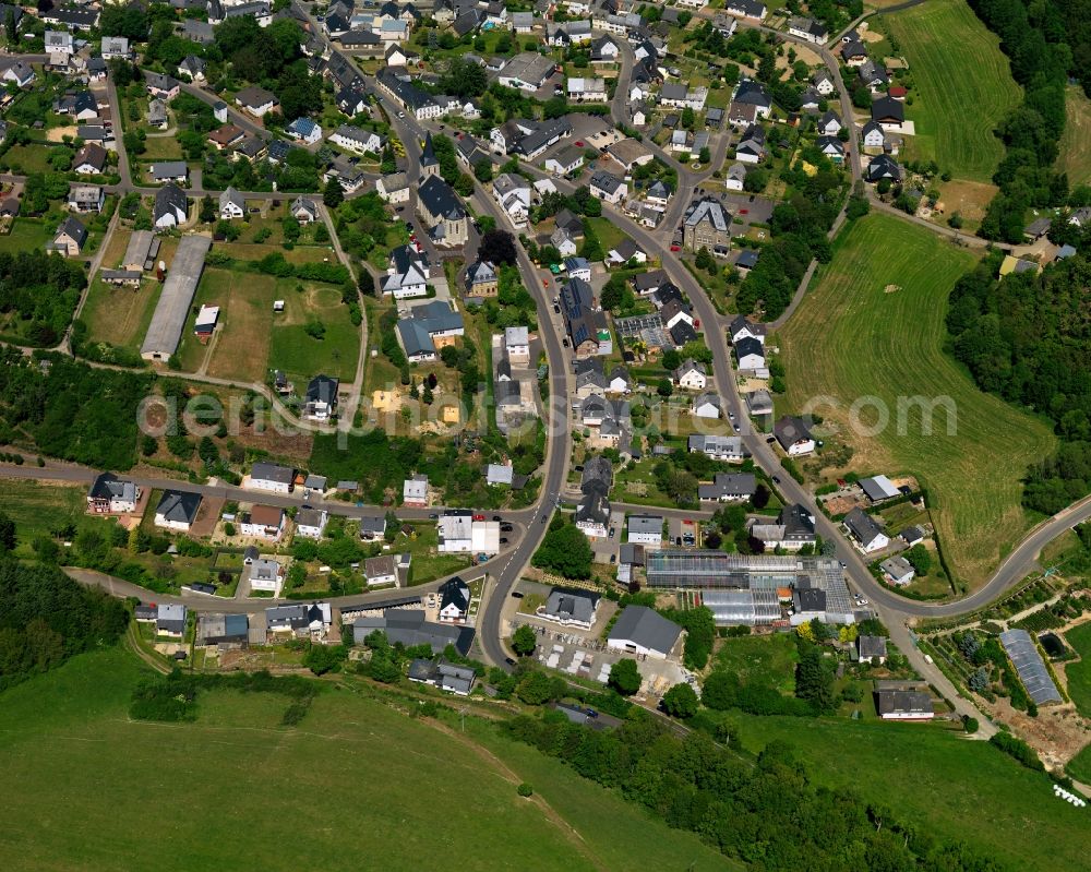 Rhaunen from above - City view from Rhaunen in the state Rhineland-Palatinate