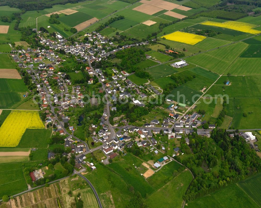 Roßbach from above - City view from Rossbach in the state Rhineland-Palatinate