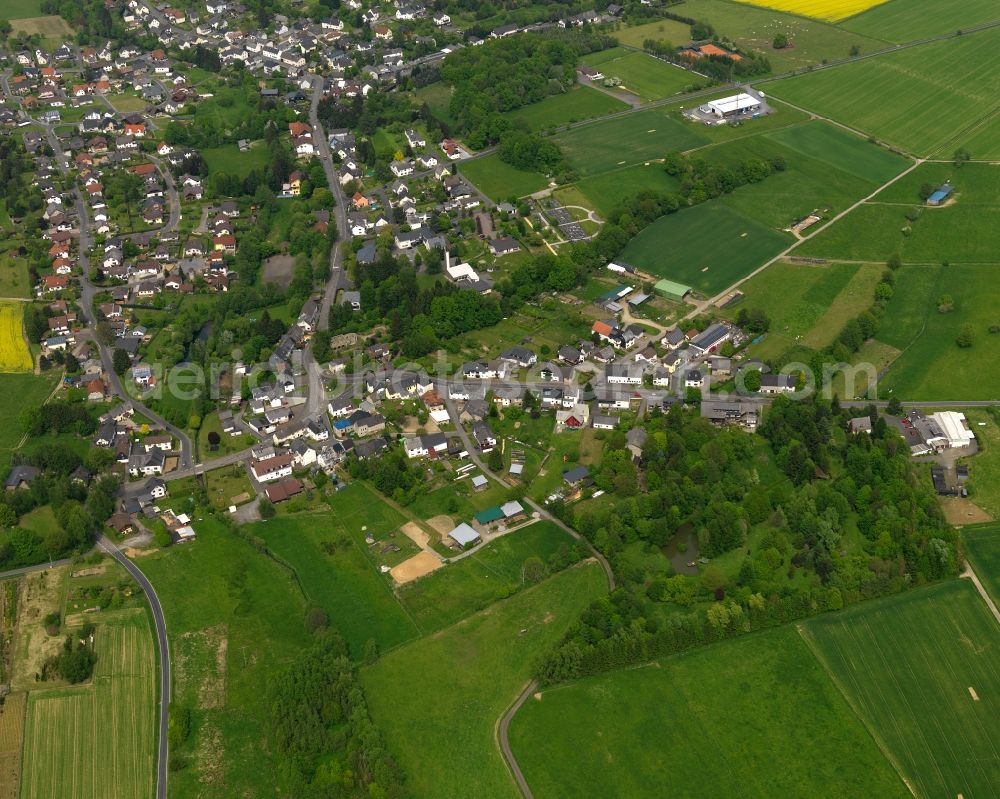 Roßbach from the bird's eye view: City view from Rossbach in the state Rhineland-Palatinate