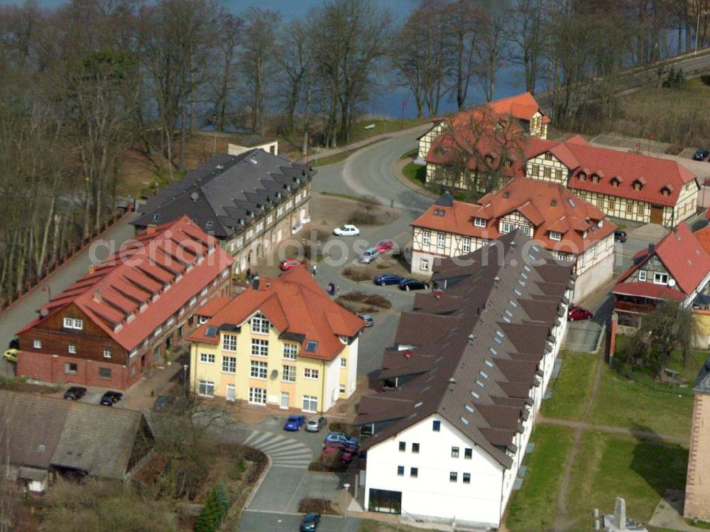 Aerial photograph Rottleberode - Rottleberode liegt im Landkreis Sangerhausen, an der westlichen Grenze des Landes Sachsen-Anhalt, am Rande des Südharzes, im Tal der Thyra. Der kleine Ort hat 1.813 Einwohner. Gemeinde Rottleberode, Hüttenhof 1, 06548 Rottleberode, Tel.: 034653 - 2 72, Fax: 034653 - 4 50