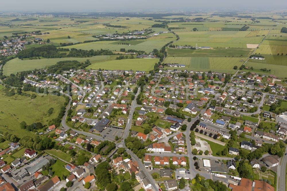 Rüthen from the bird's eye view: Cityscape of Ruethen with surrounding in the state of North Rhine-Westphalia