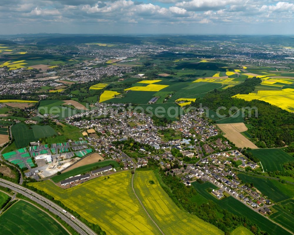 Saffig from the bird's eye view: Cityscape of Saffig in Rhineland-Palatinate