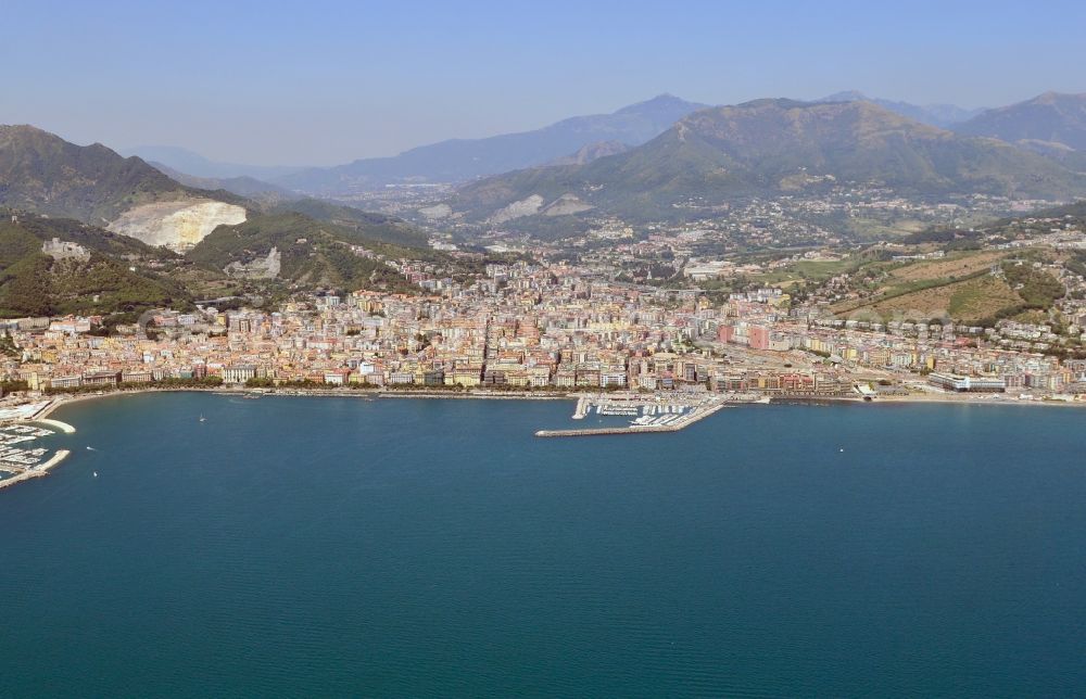 Aerial image Salerno - City view of Salerno in the homonymous province in Italy. Foto: bsf swissphoto