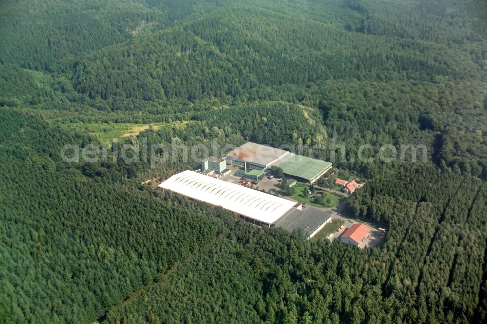 Lemgo from above - View the industrial area of waste disposal GmbH Lippe in North Rhine-Westphalia