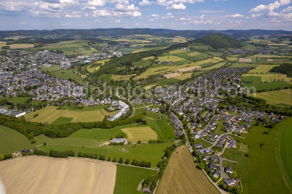 Schmallenberg from the bird's eye view: Cityscape Schmallenberg in the Sauerland district in North Rhine-Westphalia