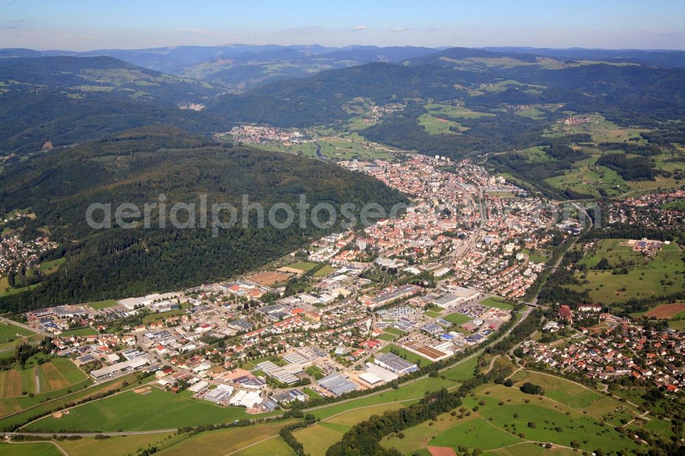 Aerial photograph Schopfheim - City view from the center of in Schopfheim in the state Baden-Wuerttemberg