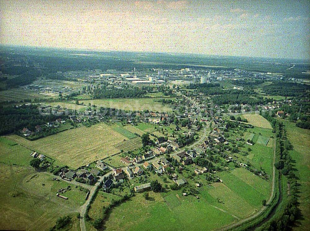 Schwarzheide / Brandenburg from the bird's eye view: Stadtansicht von Schwarzheide