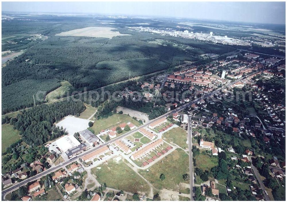 Schwarzheide / Brandenburg from the bird's eye view: Stadtansicht von Schwarzheide