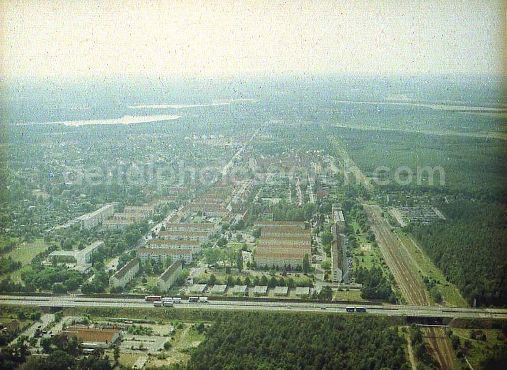 Aerial image Schwarzheide / Brandenburg - Stadtansicht von Schwarzheide