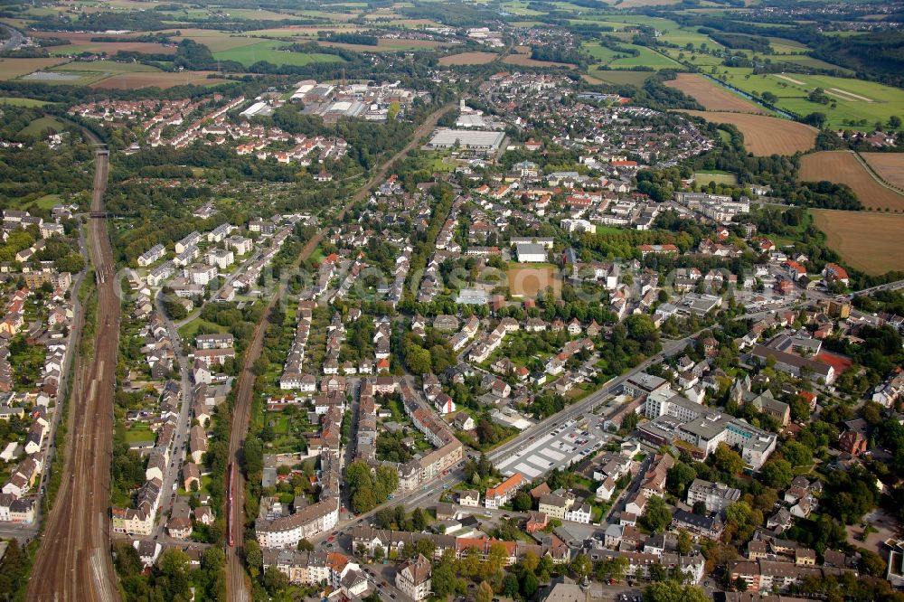 Schwerte from the bird's eye view: City view of Schwerte in the doostrict of North Rhine-Westphalia