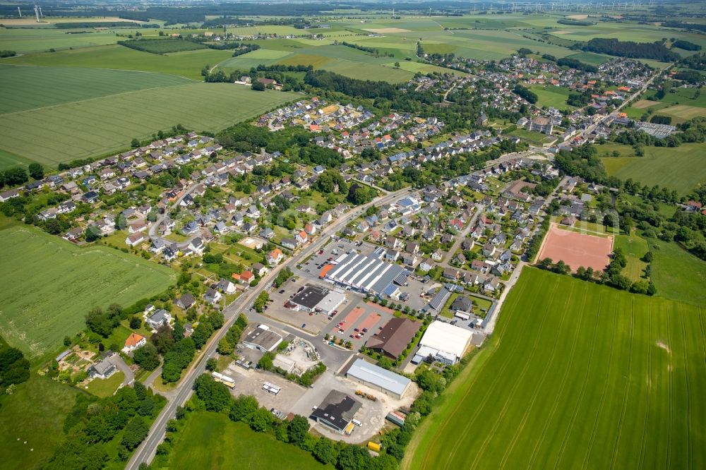 Warstein from above - Cityscape of Sichtigvor in Warstein in North Rhine-Westphalia