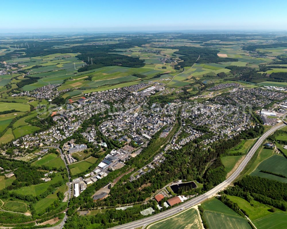 Aerial photograph Simmern (Hunsrück) - City view from Simmern (Hunsrueck) in the state Rhineland-Palatinate