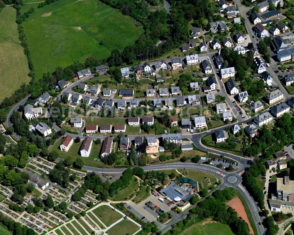 Simmern (Hunsrück) from above - City view from Simmern (Hunsrueck) in the state Rhineland-Palatinate