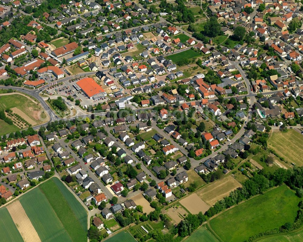 Stadecken-Elsheim from the bird's eye view: City view from Stadecken-Elsheim in the state Rhineland-Palatinate