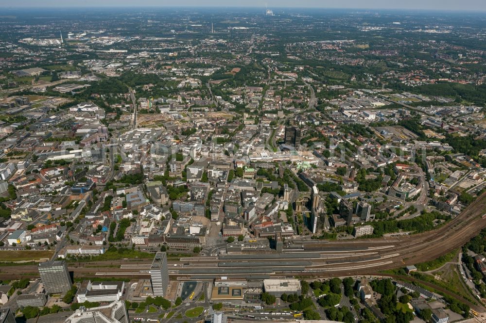 Aerial image Essen - Cityscape of downtown city of Essen in the Ruhr area in North Rhine-Westphalia