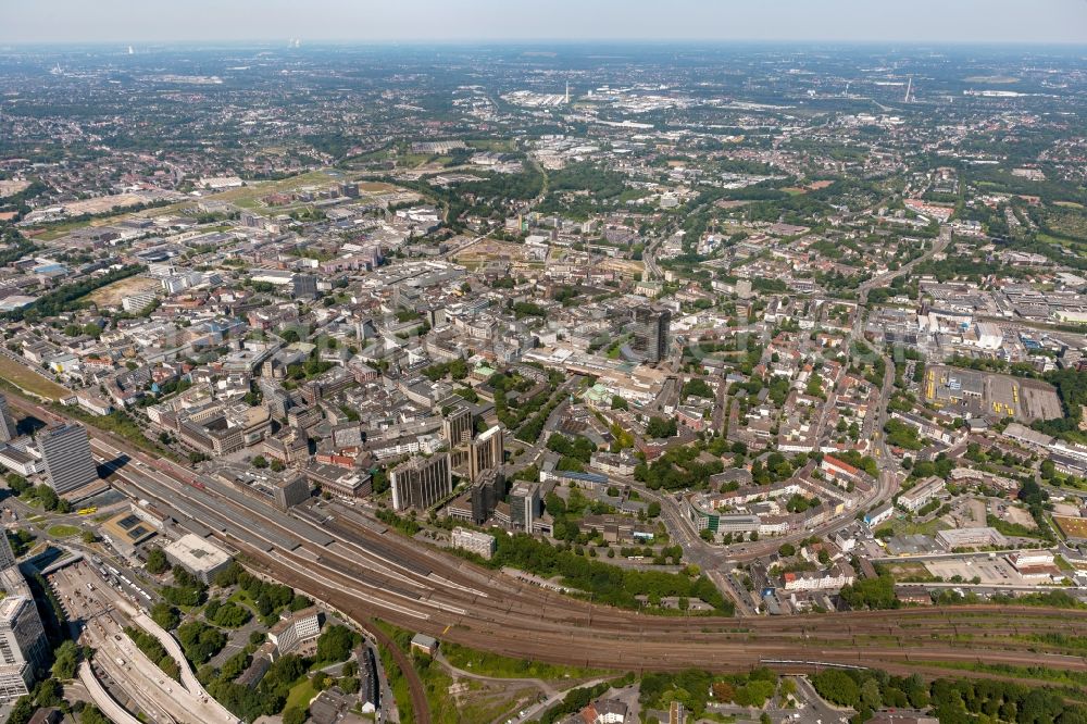 Aerial image Essen - Cityscape of downtown city of Essen in the Ruhr area in North Rhine-Westphalia