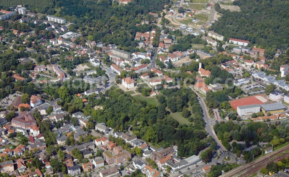 Aerial image Königs Wusterhausen - Cityscape city Koenigswusterhausen in Brandenburg