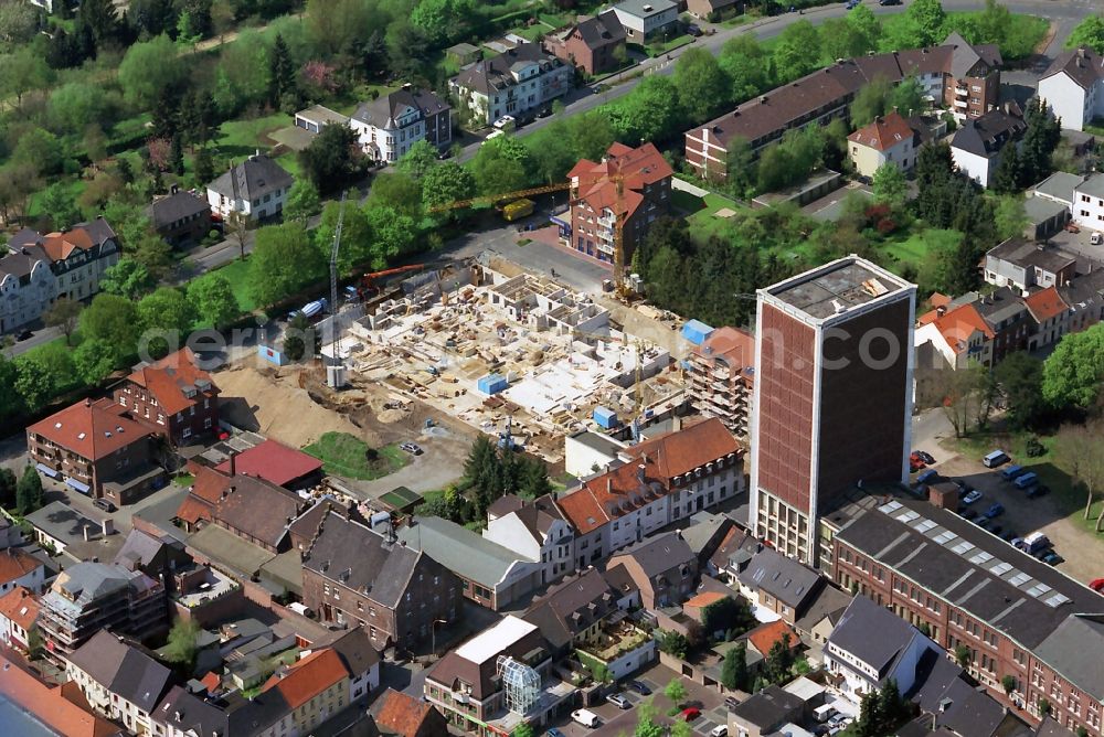 Rheinberg from the bird's eye view: Cityscape from the city center of downtown Rheinberg in the state Nordhrhein-Westphalia