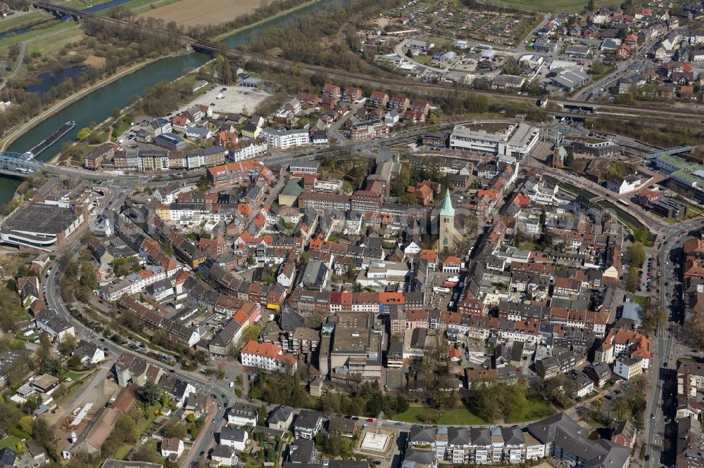 Aerial image Dorsten - The city of Dorsten in the state of North Rhine-Westphalia