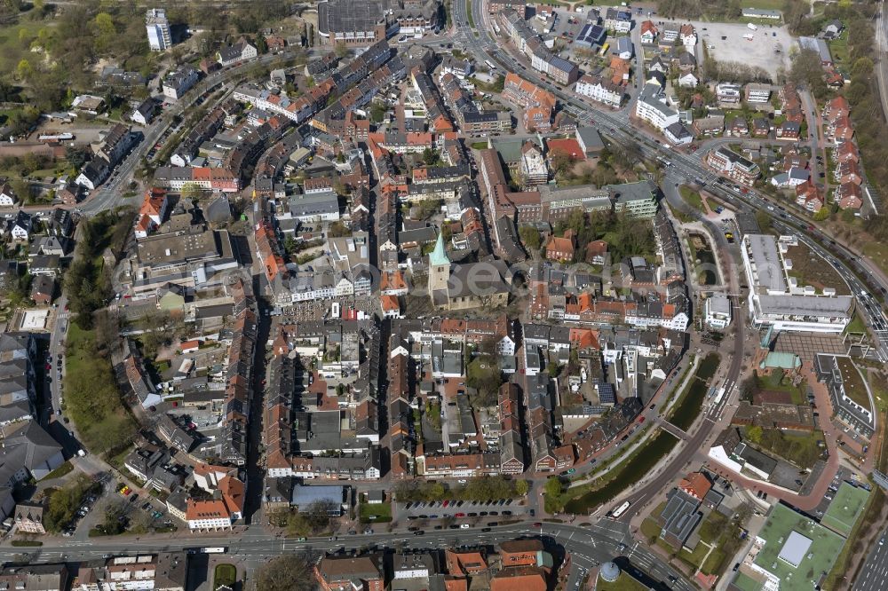 Aerial photograph Dorsten - The city of Dorsten in the state of North Rhine-Westphalia