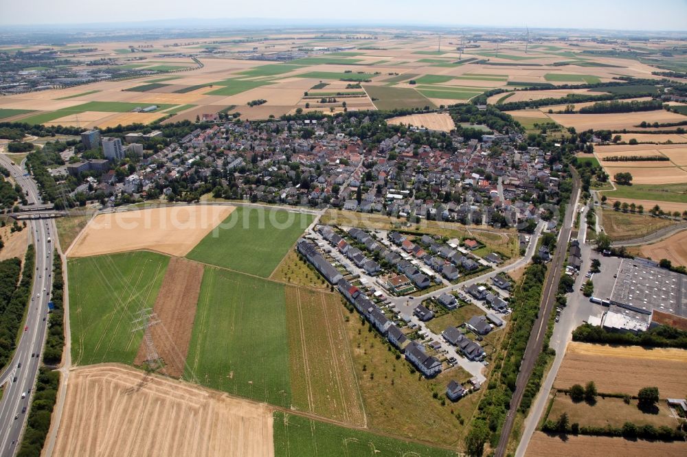 Mainz from above - District in the city in the district Marienborn in Mainz in the state Rhineland-Palatinate, Germany