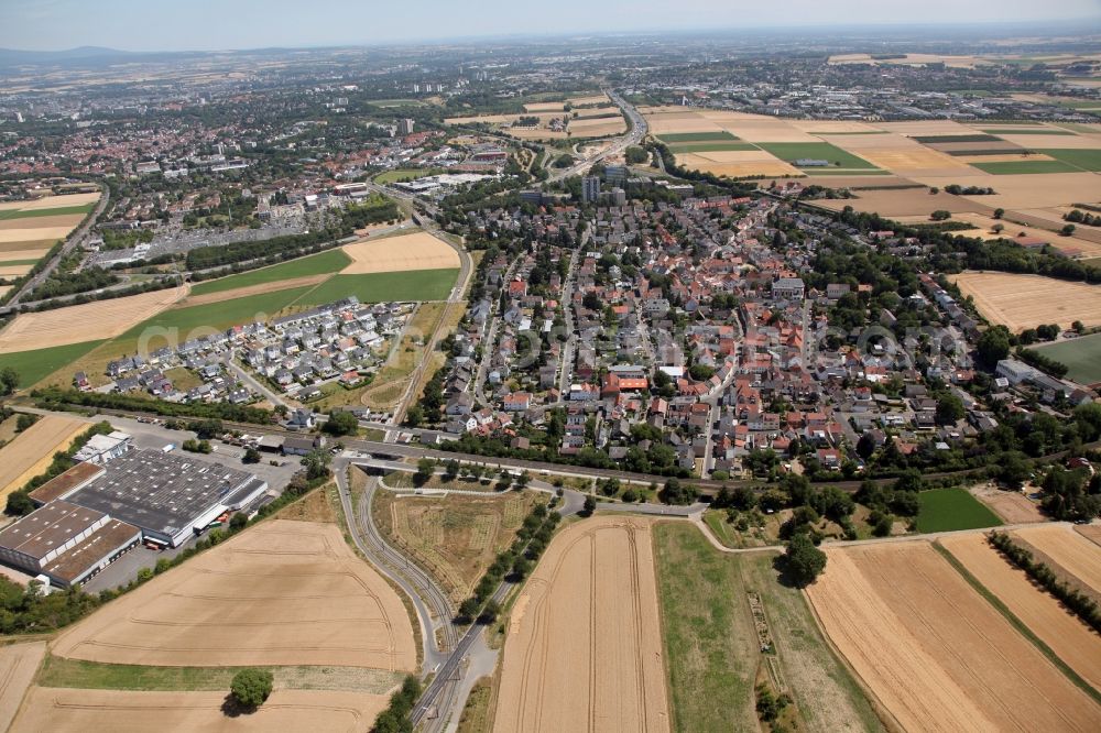 Aerial image Mainz - District in the city in the district Marienborn in Mainz in the state Rhineland-Palatinate, Germany