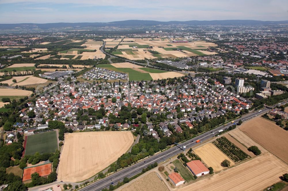 Aerial image Mainz - District in the city in the district Marienborn in Mainz in the state Rhineland-Palatinate, Germany