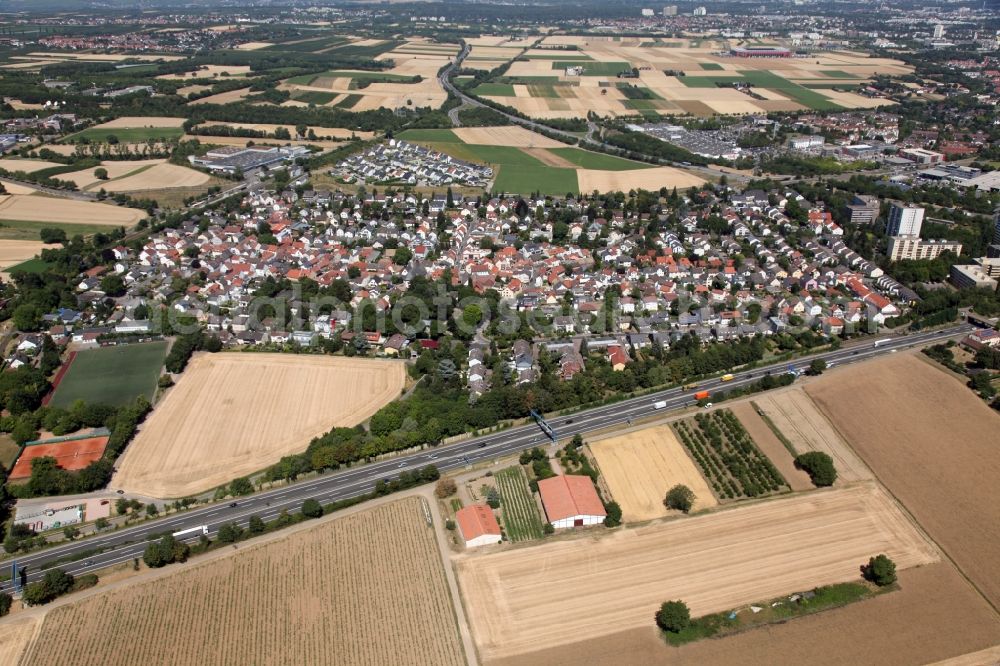 Aerial photograph Mainz - District in the city in the district Marienborn in Mainz in the state Rhineland-Palatinate, Germany