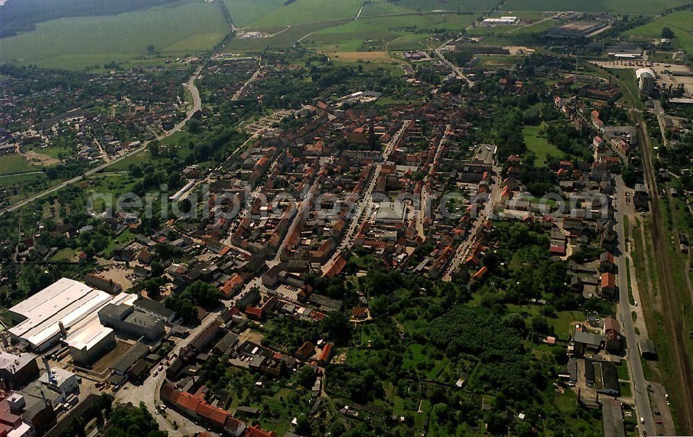 Kyritz from above - City view from the city core of Kyritz in Brandenburg