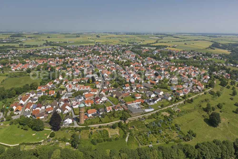 Rüthen from the bird's eye view: City view from the town center Ruethen in the Sauerland region of North Rhine-Westphalia