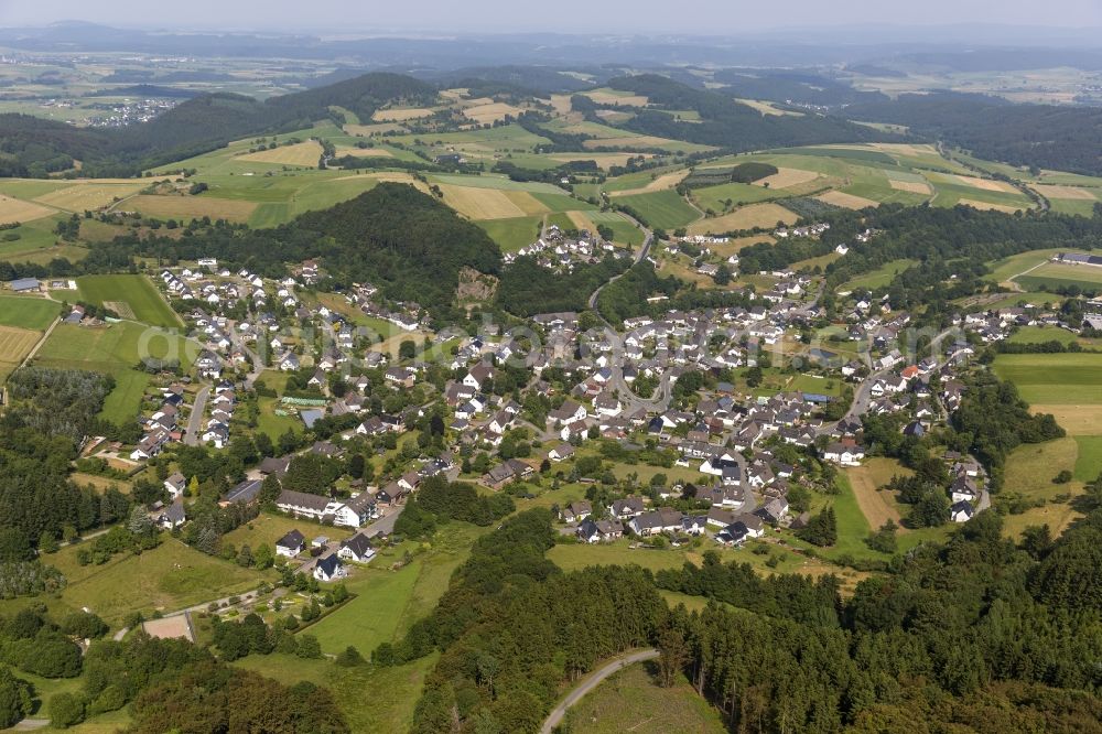 Aerial photograph Hallenberg Hesborn - Cityscape of the district Hesborn in the city Hallenberg in the state of North Rhine-Westphalia