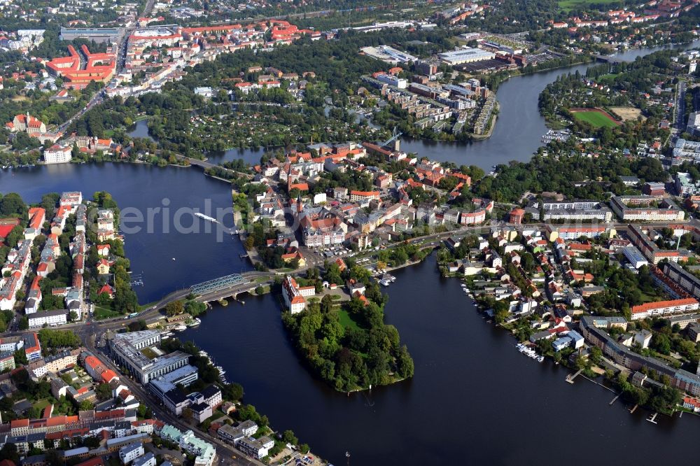 Aerial photograph Berlin Köpenick - City view from the Köpenick area in the historic center along the banks of the Dahme in Berlin