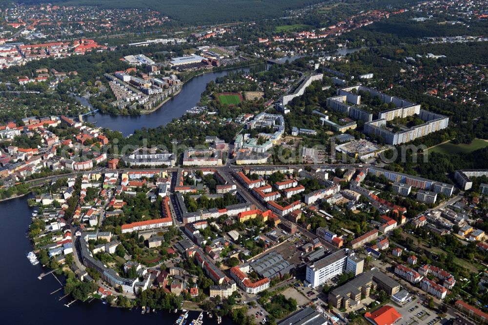 Berlin Köpenick from the bird's eye view: City view from the Köpenick area in the historic center along the banks of the Dahme in Berlin