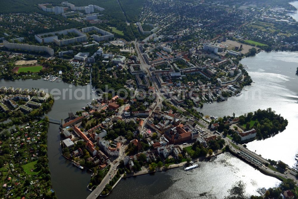 Aerial image Berlin Köpenick - City view from the Köpenick area in the historic center along the banks of the Dahme in Berlin