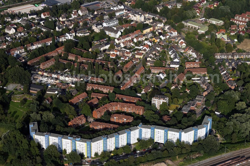 Bremen from the bird's eye view: City view in the urban area in the district of Oslebshausen in Bremen, Germany