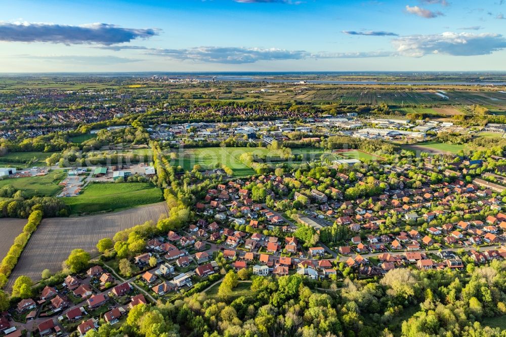 Stade from above - Urban area Ottenbeck in Stade in the state Lower Saxony, Germany