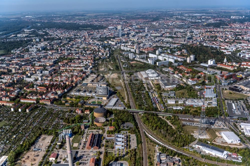 Leipzig from above - City view in the part of the city in the district Zentrum-Suedost in Leipzig in the state Saxony, Germany