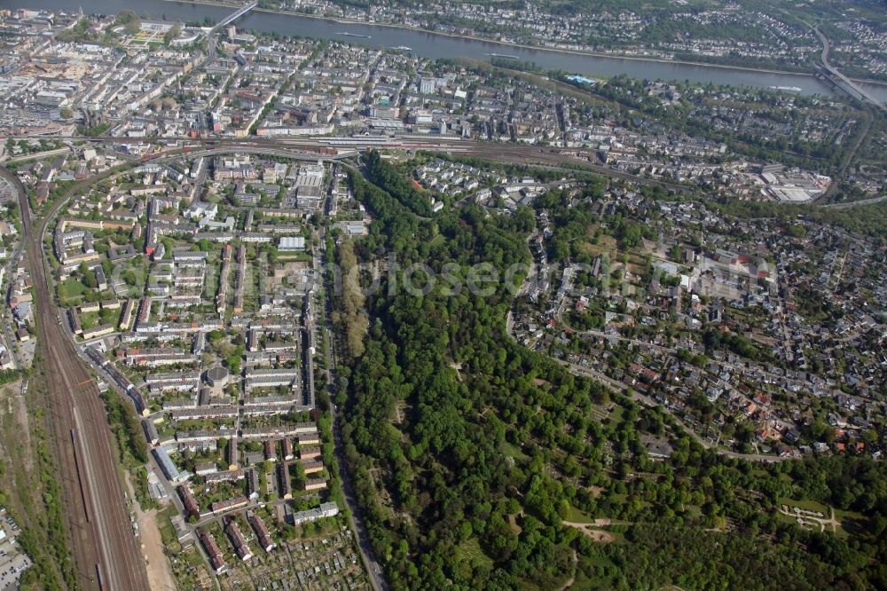 Aerial photograph Koblenz Goldgrube - Cityscape of the district of Koblenz-Goldgrube in the state of Rhineland-Palatinate