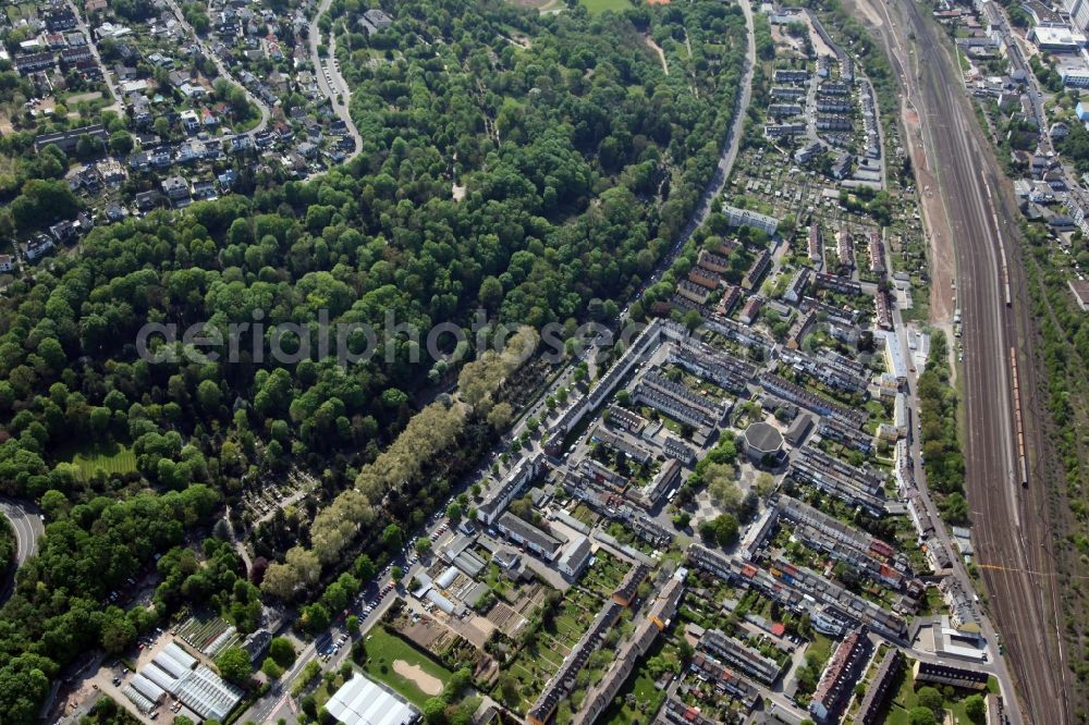 Aerial photograph Koblenz Goldgrube - Cityscape of the district of Koblenz-Goldgrube in the state of Rhineland-Palatinate