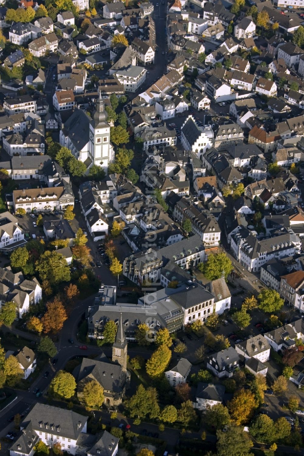 Aerial image Attendorn - City view from the city center Attendorn in North Rhine-Westphalia