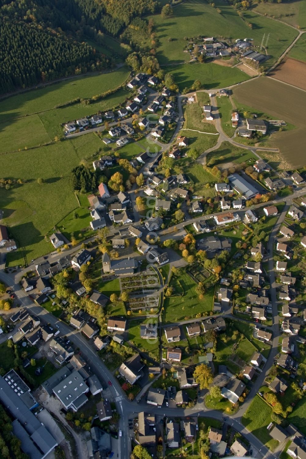 Aerial image Attendorn - City view from the city center Attendorn in North Rhine-Westphalia