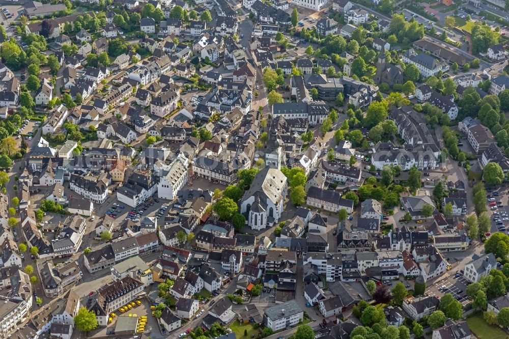 Aerial image Attendorn - City view from the city center Attendorn in North Rhine-Westphalia