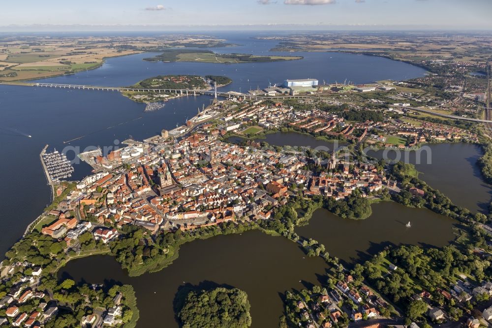 Aerial image Stralsund - City view from the city center of Stralsund in Mecklenburg - Western Pomerania