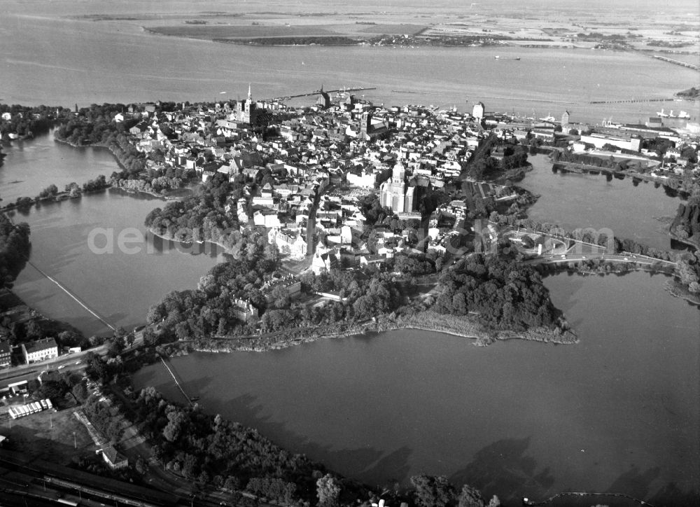 Aerial image Stralsund - City view from the city center of Stralsund in Mecklenburg - Western Pomerania