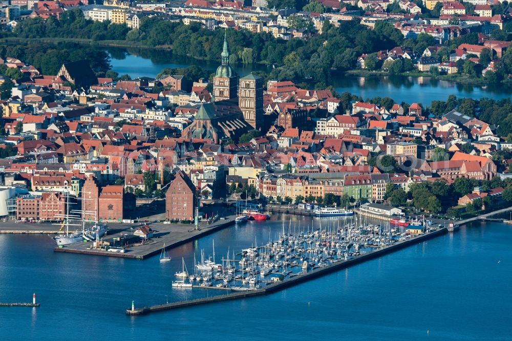 Stralsund from above - City view from the city center of Stralsund in Mecklenburg - Western Pomerania