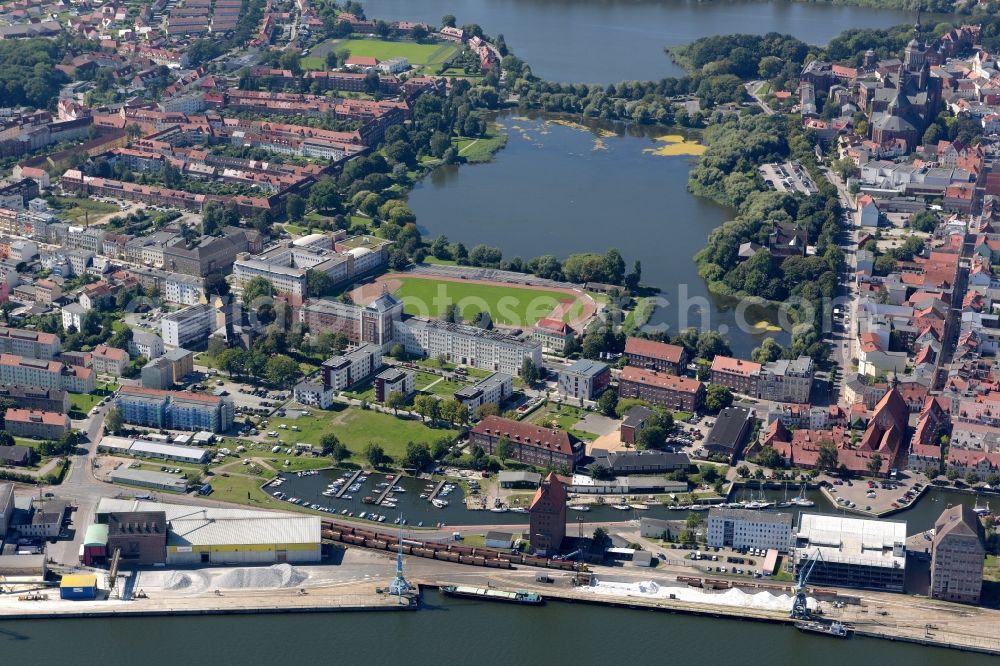 Aerial image Stralsund - City view from the city center of Stralsund in Mecklenburg - Western Pomerania