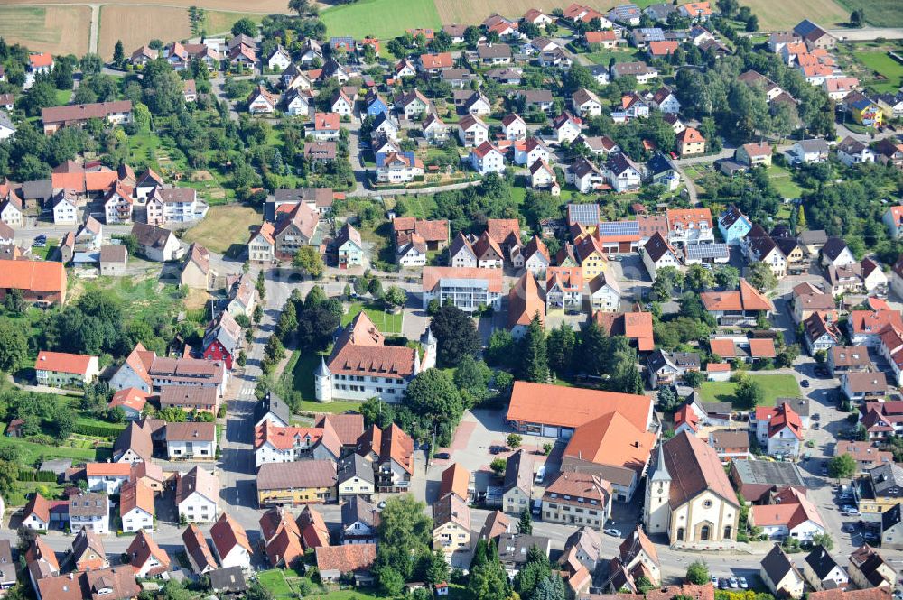 Aerial photograph KIRCHHAUSEN - HEILBRONN - Stadtansicht Stadtzentrum von Heilbronn - Kirchhausen in Baden-Württemberg. Kirchhausen ist ein Stadtteil von Heilbronn in Baden-Württemberg und liegt im Nordwesten der Stadt. Kirchhausen wurde 1972 eingemeindet. Cityscape of downtown Kirchhausen (Destrict of Heilbronn) in Baden-Wuerttemberg.